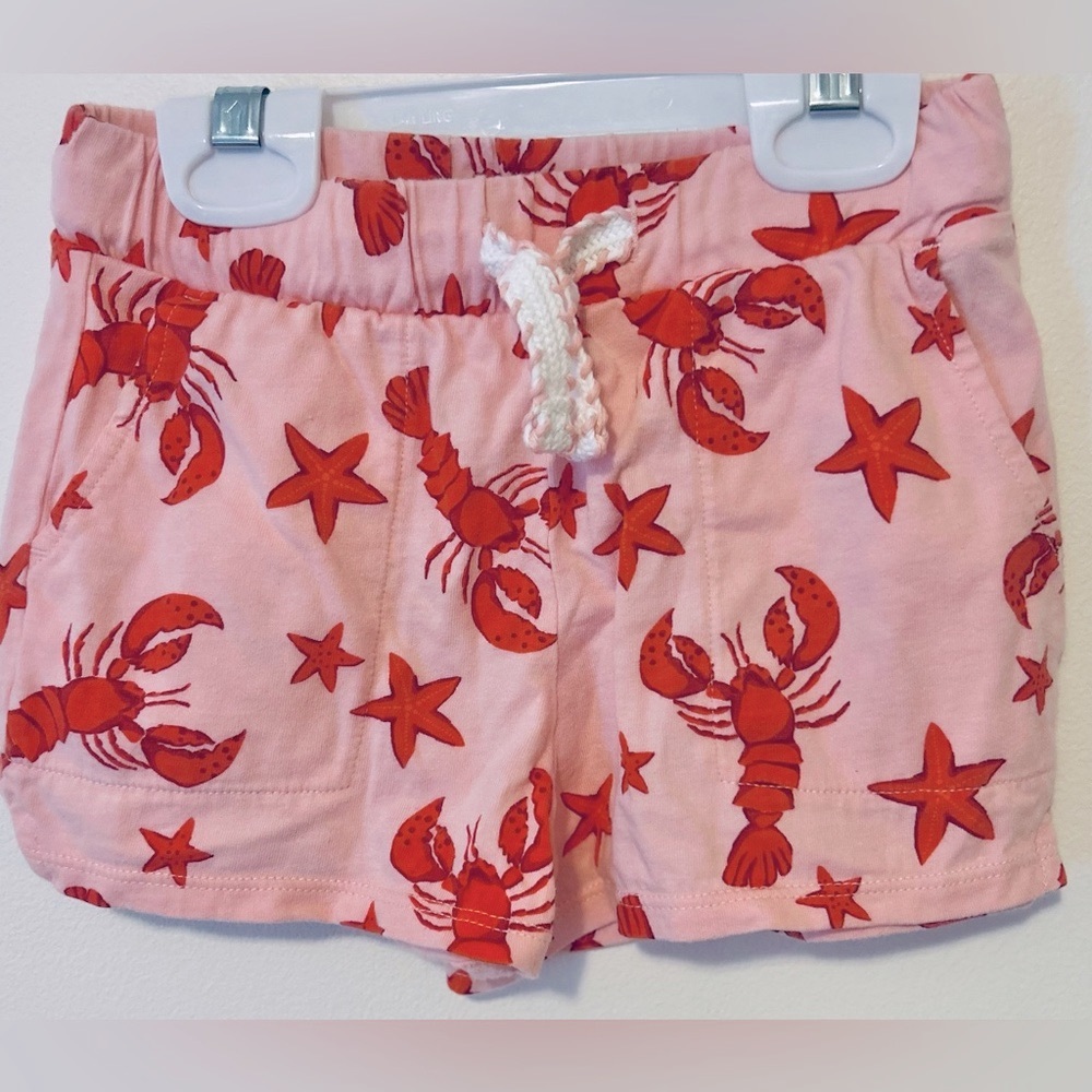 Crewcuts Pink Shorts with Red Lobster Design